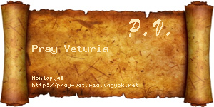 Pray Veturia névjegykártya